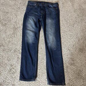 Levis 515 Jeans Mens 34x32 Blue Slim Fit Tapered Denim Medium Wash Pants Casual